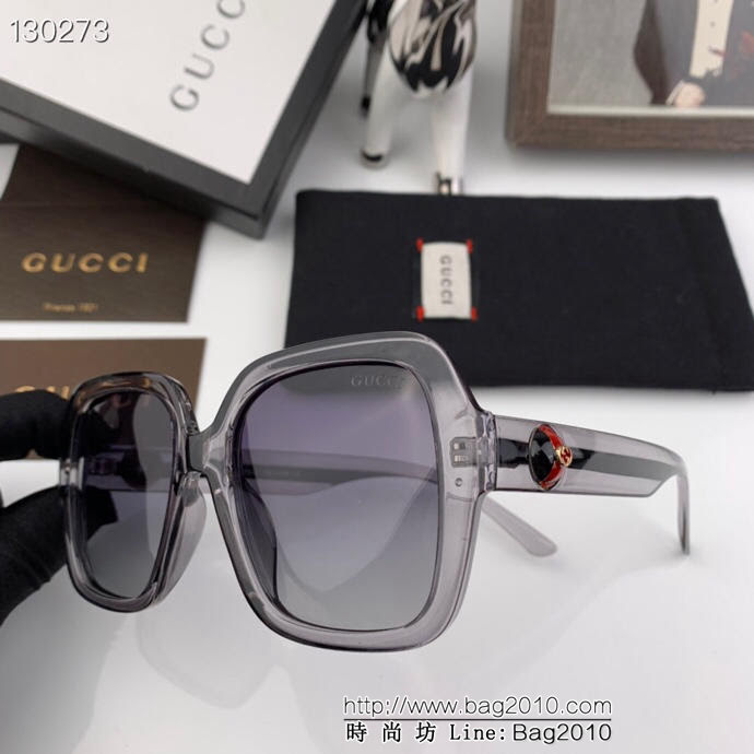 GUCCI古馳 2019新款太陽鏡 專櫃同步 復古粗框 防紫外線 偏光太陽鏡 3346  lly1739